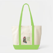 schattige zwarte en bruine puppy met kerstmis tote bag (Voorkant)
