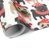 Schattige zwarte en gevierde kersttuggen cadeaupapier (Rol Hoek)