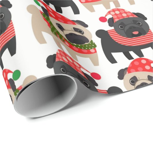 Schattige zwarte en gevierde kersttuggen cadeaupapier (Rol Hoek)