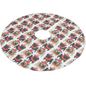 Schattige zwarte en gevierde kersttuggen kerstboom rok (Gekanteld)