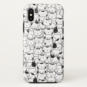 Schattige Zwarte En Witte Katten Case-Mate iPhone Case