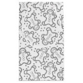 Schattige Zwarte en Witte Kerst Gingerbreads Klein Cadeauzakje (Achterkant)