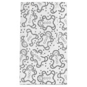 Schattige Zwarte en Witte Kerst Gingerbreads Klein Cadeauzakje (Voorkant)