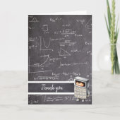 Schattige zwarte en witte wiskundige vergelijking  bedankkaart (Voorkant)