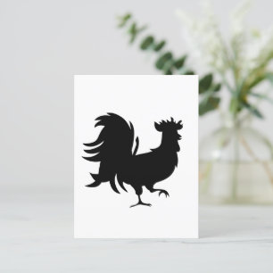 Schattige zwarte geluks haan briefkaart