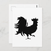 Schattige zwarte geluks haan  briefkaart (Voorkant / Achterkant)