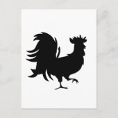 Schattige zwarte geluks haan  briefkaart (Voorkant)