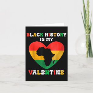Schattige zwarte geschiedenis is mijn Valentijnsha Kaart