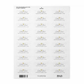 Schattige Zwarte Gouden Monogram Script Naam Stijl Etiket (Full Sheet)