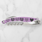 Schattige zwarte-hartenkrabbelbeker-bekistingskleu kurkentrekker (Achterkant)