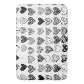 Schattige zwarte-hartenkrabbeltekening badmat (Voorkant Verticaal)