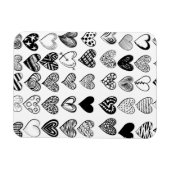 Schattige zwarte-hartenkrabbeltekening magneet (Horizontaal)