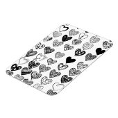 Schattige zwarte-hartenkrabbeltekening magneet (Linkerzijde)