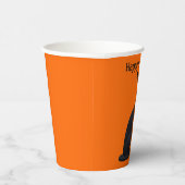 Schattige Zwarte Heksenkat Papieren Bekers (Rechts)