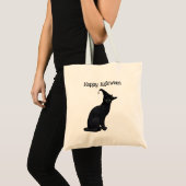 Schattige Zwarte Heksenkat Tote Bag (Voorkant (product))
