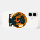 Schattige zwarte hond met spook Case-Mate iPhone case (Achterkant (horizontaal))