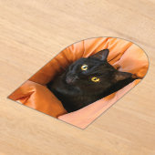 Schattige Zwarte Kat Acryl Uitnodigingen (Laagn)