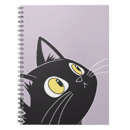 Schattige Zwarte Kat Cartoon - Kinderen Notitieboe Notitieboek