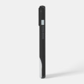 Schattige Zwarte Kat en bloem – Persoonlijk iPhone 15 Case (Linkerkant)