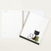 Schattige Zwarte Kat en bloem – Persoonlijk Planner (Display)