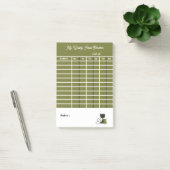 Schattige Zwarte Kat en bloem – Persoonlijk Post-it® Notes (Kantoor)