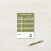Schattige Zwarte Kat en bloem – Persoonlijk Post-it® Notes (Op bureau)