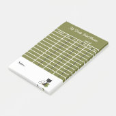 Schattige Zwarte Kat en bloem – Persoonlijk Post-it® Notes (Schuin)
