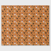 Schattige Zwarte Kat Halloween Cadeaupapier (Vlak)