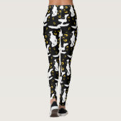 Schattige Zwarte Kat Halloween Leggings (Achterkant)