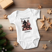 Schattige zwarte kat Halloween Romper