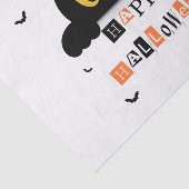 Schattige Zwarte Kat Halloween Tissuepapier (Detail)