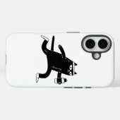 Schattige Zwarte Kat Hardlopen Workout Fitness Case-Mate iPhone Case (Achterkant (horizontaal))