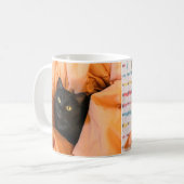Schattige Zwarte Kat Koffiemok (Voorkant links)