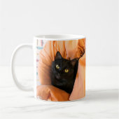 Schattige Zwarte Kat Koffiemok (Links)