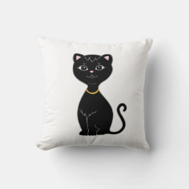 Schattige zwarte kat kussen
