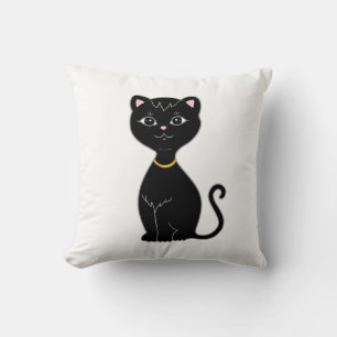 Schattige zwarte kat kussen