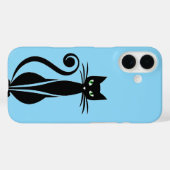 Schattige Zwarte Kat Met Groene Ogen Case-Mate iPhone Case (Achterkant (horizontaal))