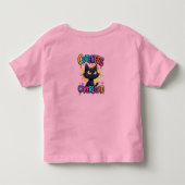 Schattige Zwarte Kat Met Grote Gele Ogen Kinder Shirts (Achterkant)