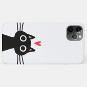 Schattige Zwarte Kat met Hart Case-Mate iPhone Case (Achterkant (horizontaal))