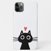 Schattige Zwarte Kat met Hart