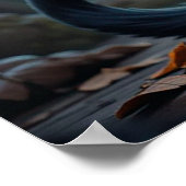 Schattige zwarte kat met heks Pet Poster (Hoek)