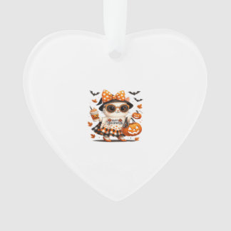 Schattige Zwarte Kat met Heksenhoed � Kawaii Hallo Ornament