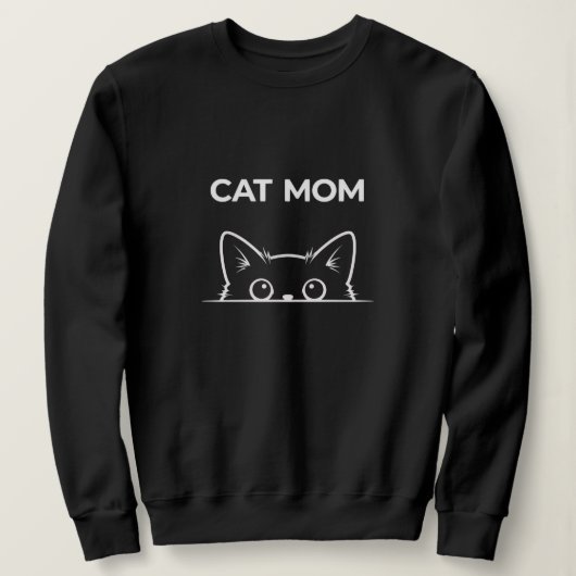 schattige zwarte kat moeder trui's trui (Design voorkant)
