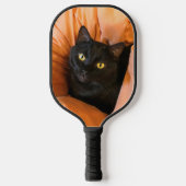 Schattige Zwarte Kat Pickleball Paddle (Voorkant)