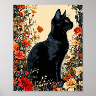 Schattige Zwarte Kat Poster