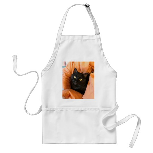 Schattige Zwarte Kat Standaard Schort (Voorkant)