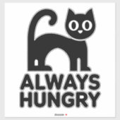 Schattige zwarte kat sticker (Vel)