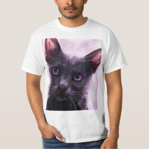Schattige zwarte kat t-shirt