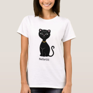 Schattige zwarte kat t-shirt