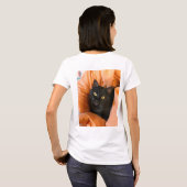 Schattige Zwarte Kat T-shirt (Achterkant volledig)